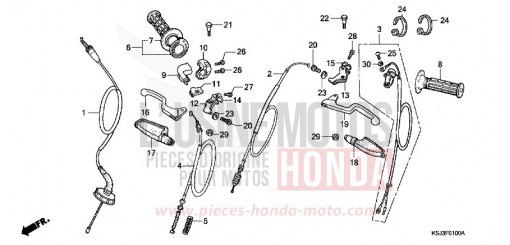 LEVIER DE GUIDON/CABLE CRF100F6 de 2006